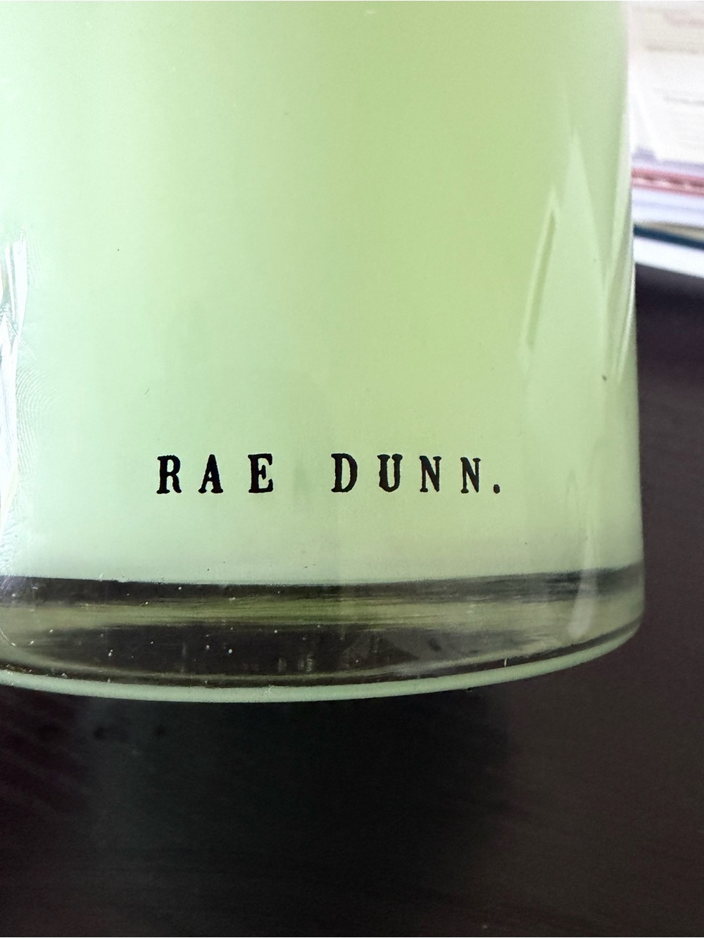 Rae Dunn by Magenta MAKEUP ADDICT Green Glass Makeup Brush Holder - Picture 3 of 5